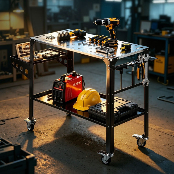 Giantz Mobile Welding Cart With Tool Storage 130Kg Capacity Other Welding Equipment