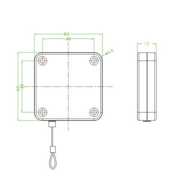 Telescoping Anti Theft Cable Box With 4M Wire Rope For Secure Storage Solutions Anti Theft Locks & Kits
