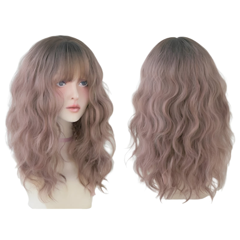 Long Hair Wig With Bangs 54 Centimetres Wool For Extensions Hair Extensions