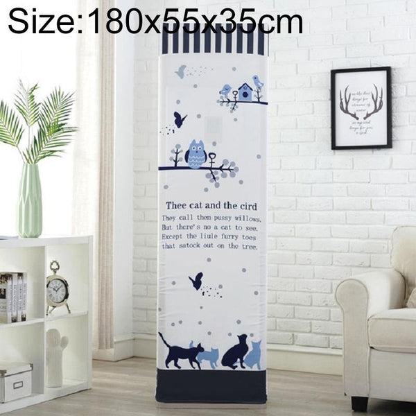 All Inclusive Fabric Dust Cover For Vertical Cabinet Air Conditioners Cat And Bird Design Portable Air Conditioners
