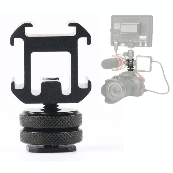 Universal Camera Hot Shoe Base With Three Head Rotary Design For Versatile Use Other Camera & Photo Accs