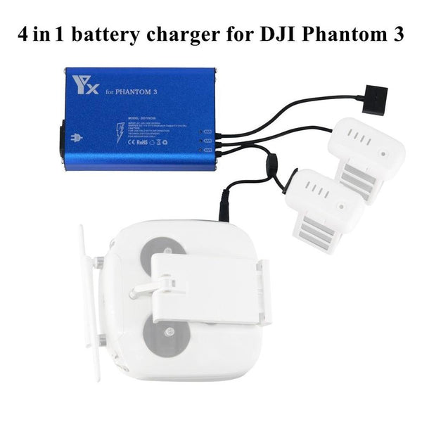 Intelligent Four One Battery Charger For Dji Phantom 3 Drone And Remote Control Camera Drone Accessories