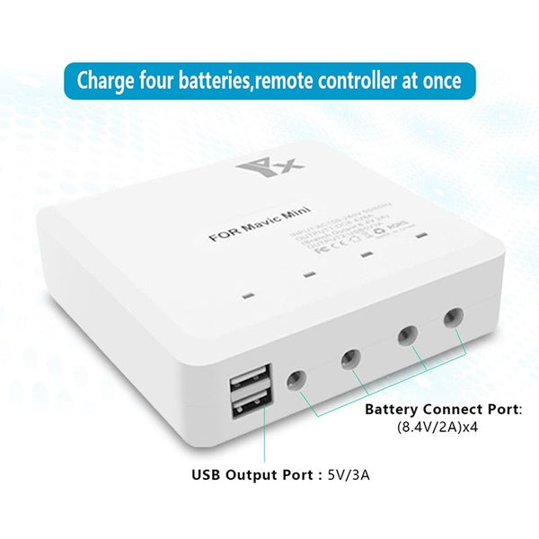 Six Port Usb Charger Hub For Dji Mavic Mini Battery And Controller Charging Chargers & Cradles