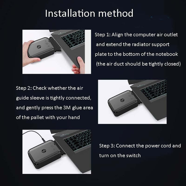 Colourful Notebook Exhaust Radiator With Side Suction Fan For Efficient Cooling Other Laptop & Desktop Accs