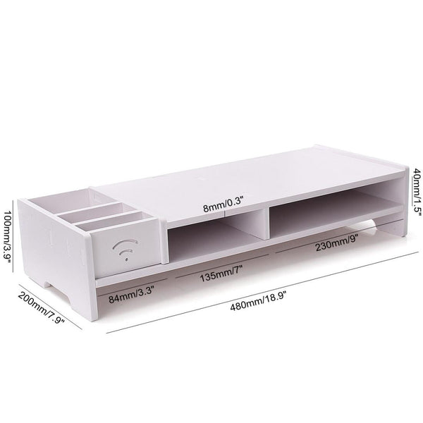 Versatile Desktop Monitor Stand Sturdy Wood Riser For Laptop Notebook And Tv Monitor Mounts & Stands