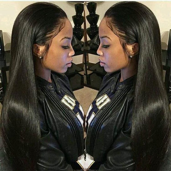 14 Inch Straight Lace Front Human Hair Wig For Styling Applications Hair Extensions