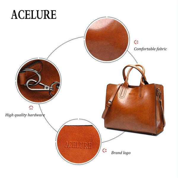 Leather Tote Bag For Women Suitable Casual Shoulder Carry Women's Bags & Handbags