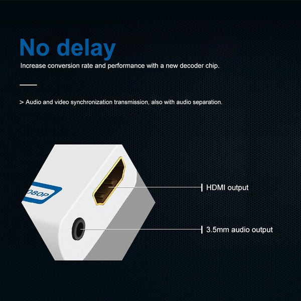 1080P Hdmi Converter With Audio For Wii High Definition Output Solution Audio Cables & Adapters