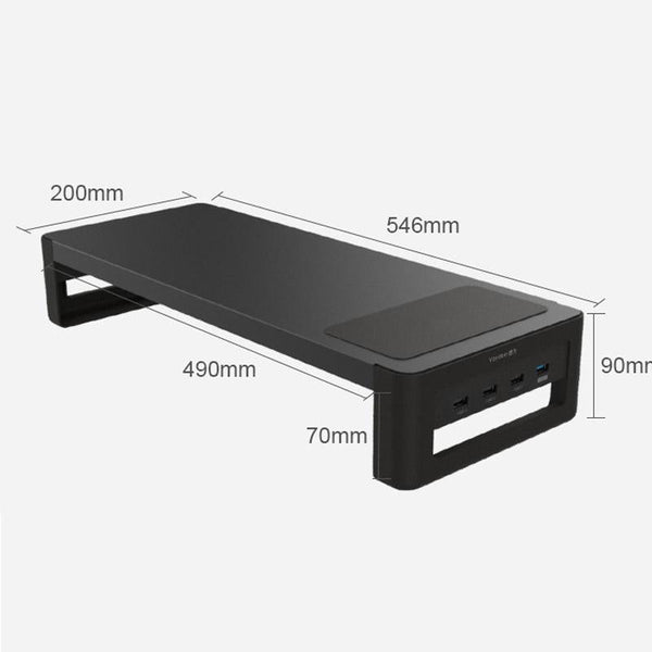 Vaydeer Desktop Screen Storage Base With Wireless Charging And Usb Expansion Monitor Mounts & Stands