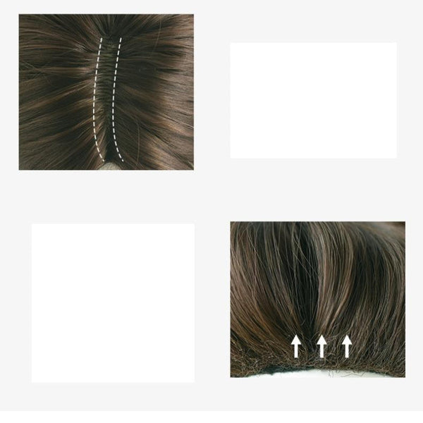 Silk Mist Blue Curly Wig For Girls High Temperature Long Hair Extensions