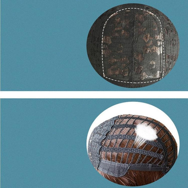 Long Straight Synthetic Hair Wig With Air Bangs For Extensions_Black Hair Extensions