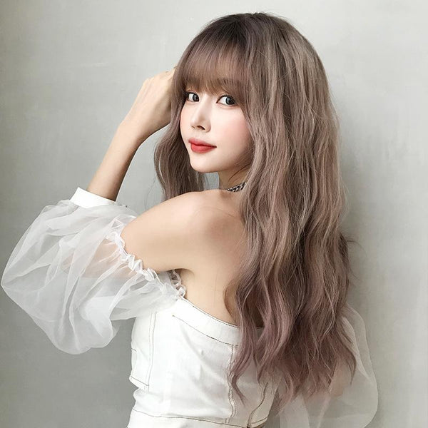 Gradient Soot Natural Fluffy Curly Wig Soft And Bouncy Hair Extension Hair Extensions