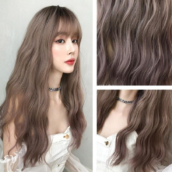 Gradient Soot Natural Fluffy Curly Wig Soft And Bouncy Hair Extension Hair Extensions