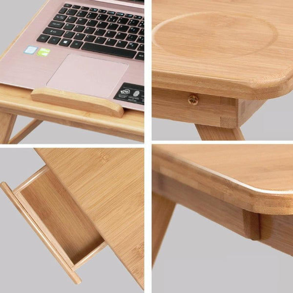 Foldable Laptop Desk For Bed With Card Slot And Height Features Home Office Desks