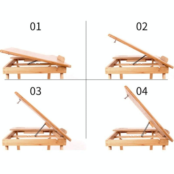 Foldable Laptop Desk For Bed With Card Slot And Height Features Home Office Desks