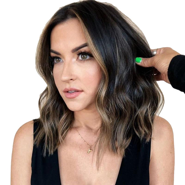 Synthetic Mid Length Wig In Po Colour For Hair Styling And Extensions Hair Extensions