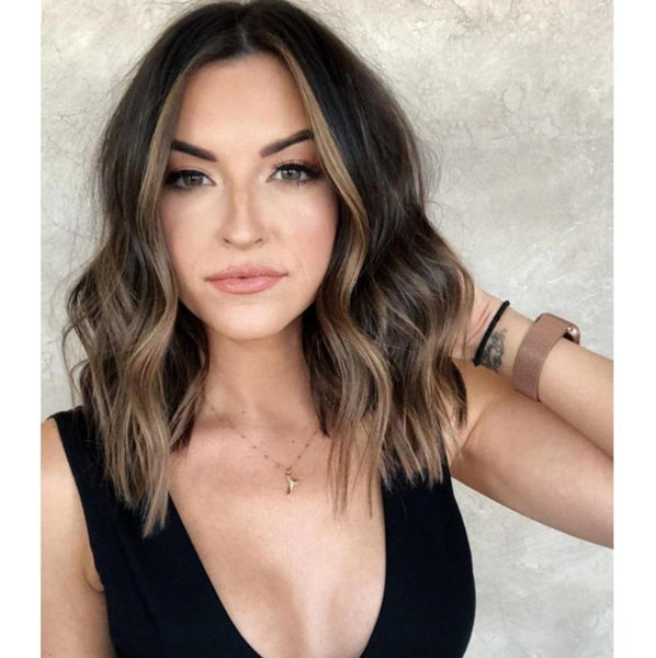 Synthetic Mid Length Wig In Po Colour For Hair Styling And Extensions Hair Extensions