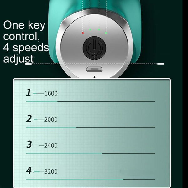 Electric Shock Muscle Massage Gun Foldable Black Pocket Compact Design Massagers