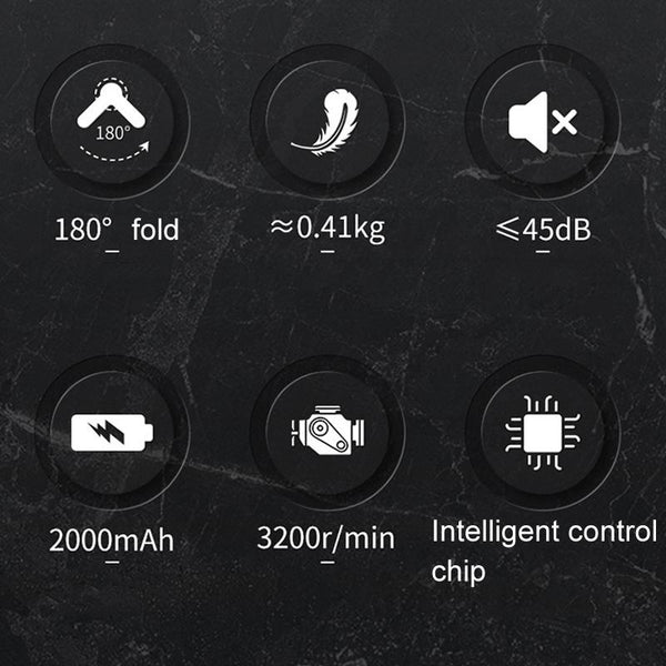 Red Folding Electric Shock Muscle Massage Gun Pocket Fascia Device Massagers