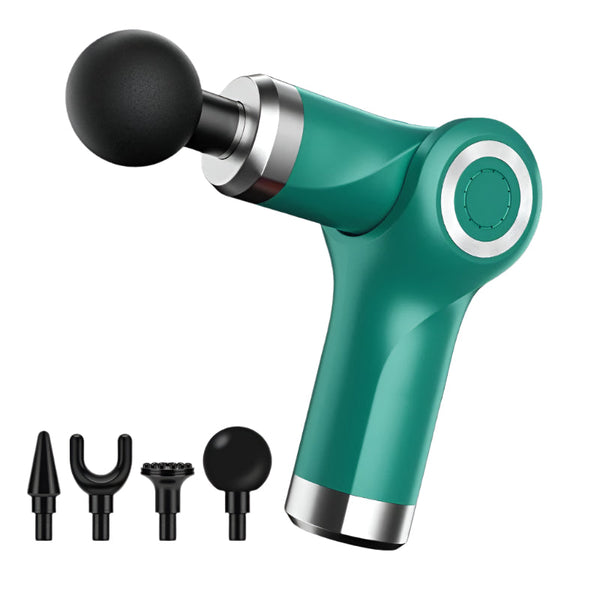 Electric Shock Muscle Massage Gun Foldable Green Pocket Massagers