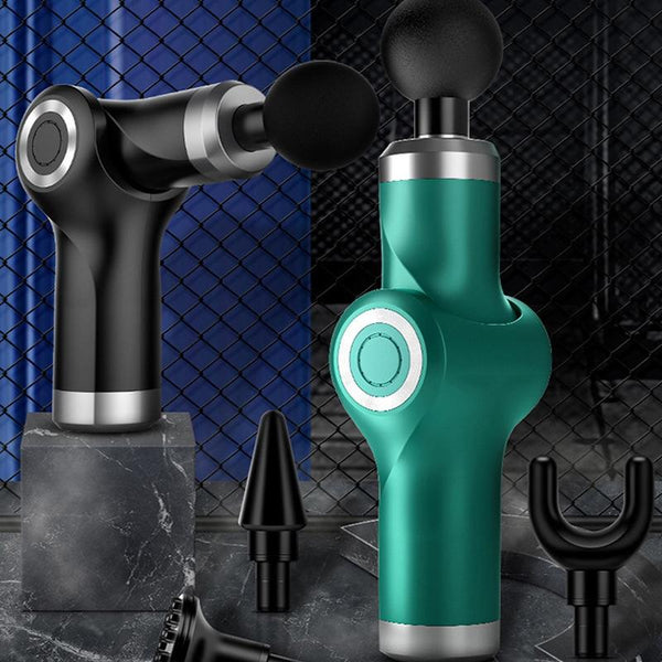 Electric Shock Muscle Massage Gun Foldable Green Pocket Massagers