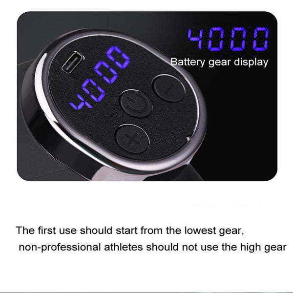 Fascia Pocket Electric Shock Muscle Massage Gun With Lcd Screen 20 Speed Black Massagers