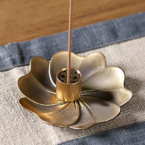 Medium Copper Nine Hole Incense Stick Plate Burner Set Of Five Units Home Fragrances