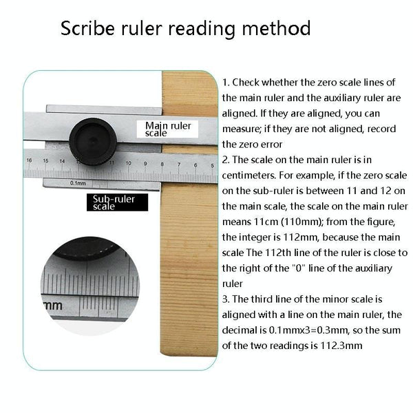 Woodworking Scribing Ruler With Magnetic Stripe And Stainless Steel Construction Measuring Tapes & Rulers