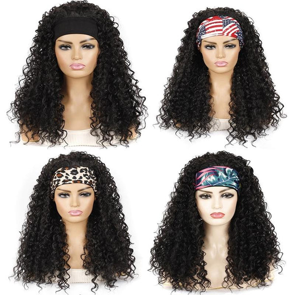 Floral Design Volume Hairband Wig In 1B C Colour Hair Extensions