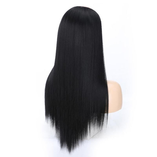 Long Straight U Shaped Half Wig Headgear For Women High Temperature Silk Matte Finish Hair Extensions