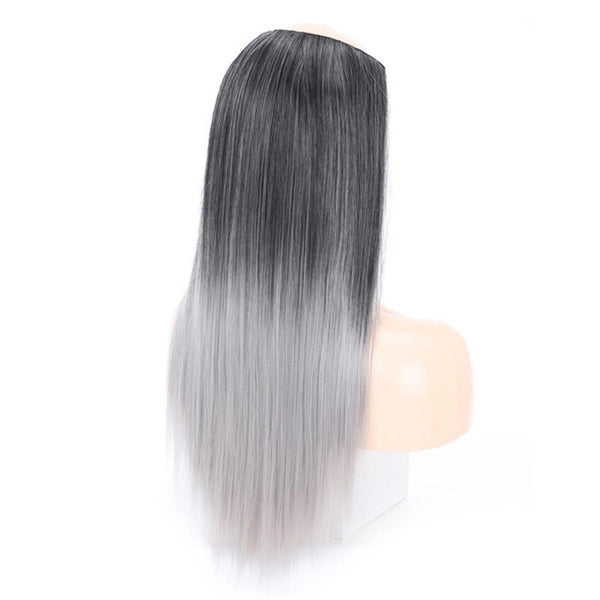 U Shaped Long Straight Half Wig Natural Look Versatile Style Easy To Wear Hair Extensions