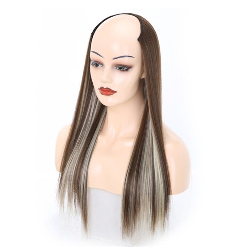 10 U Shaped Half Wig Long Straight Headgear In 8H613 Colour Hair Extensions