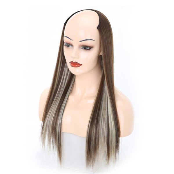 10 U Shaped Half Wig Long Straight Headgear In 8H613 Colour Hair Extensions