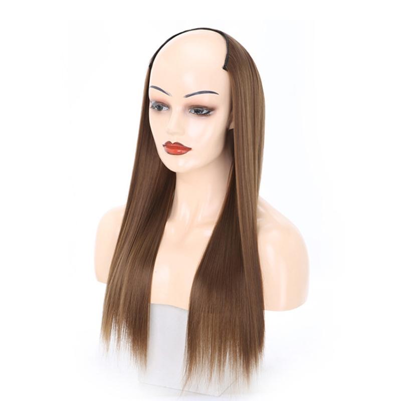 U Shaped Half Wig Long Straight Hair Extension In Colour 11.Us 12 Hair Extensions