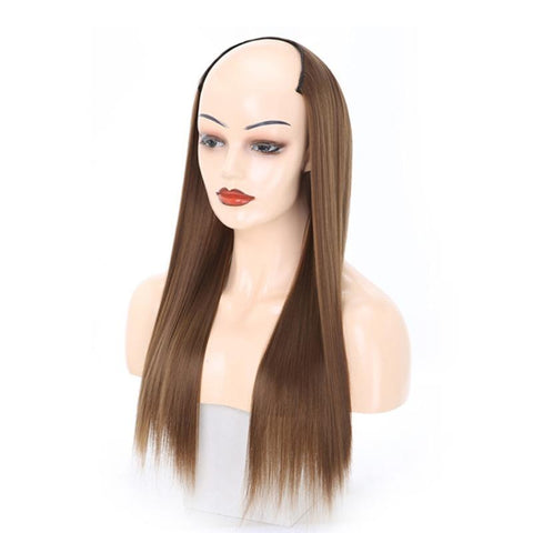U Shaped Half Wig Long Straight Hair Extension In Colour 11.Us 12 Hair Extensions