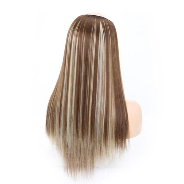 U Shaped Long Straight Half Wig 12H613 Colour High Temperature Silk For Women Hair Extensions