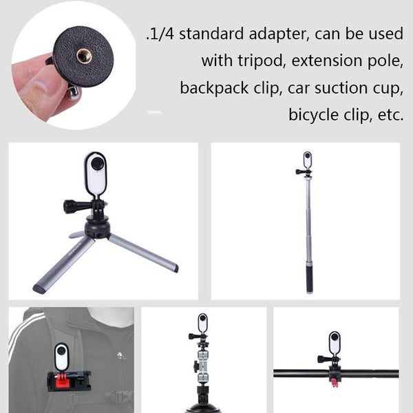 For Insta360 Go Metal Frame With 1/4 Inch Adapter And Screw Camera Protection Cables & Adapters