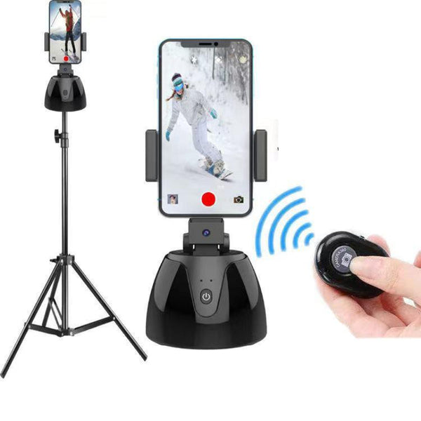 Smart 360 Degree Follow Up Tripod Head For Live Video Recording With Battery Tripod Heads
