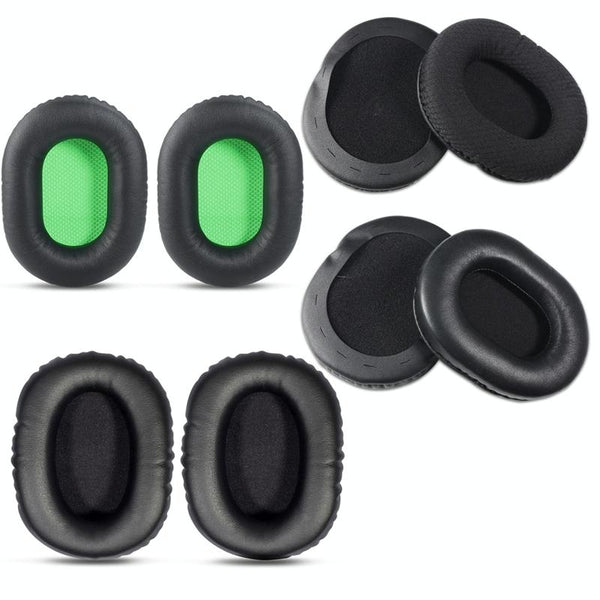 2 Pack Razer V2 Headset Sponge Covers Black With Green Netting Headphone Accessories
