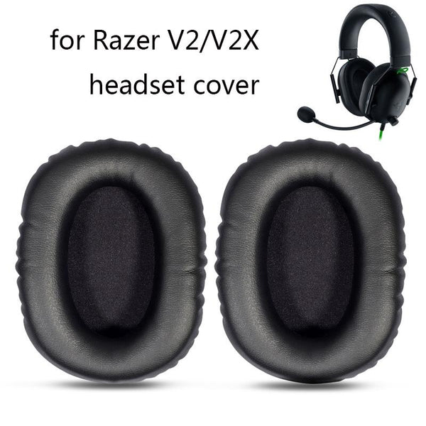 2 Pack V2 Headset Sponge Covers Black Skin Net Cushion Replacement Accessories Headphone Accessories