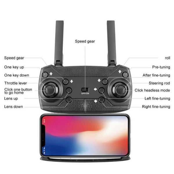 25 Minute High Definition Aerial Photography Drone With Gesture Control Black Camera Drones