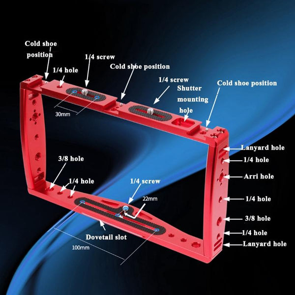 Diving Dual Handheld Grip Bracket Stabilizer Extension Phone Clamp Camera Rig Cage Other Cameras Accessories