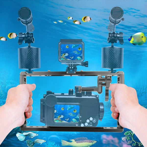Underwater Dual Handheld Grip For Gopro Hero9 Hero8 And Hero7 Red Other Camera & Photo Accs