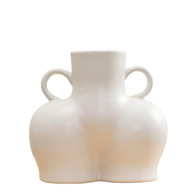 Large Matte White Ceramic Flower Vase For Modern Home Decoration Vases