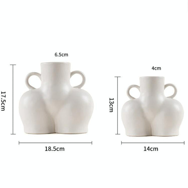 Large Matte White Ceramic Flower Vase For Modern Home Decoration Vases