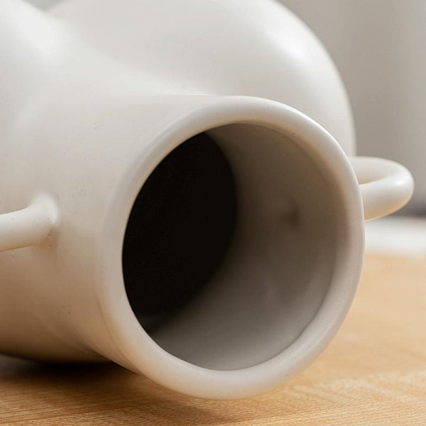 Large Matte White Ceramic Flower Vase For Modern Home Decoration Vases