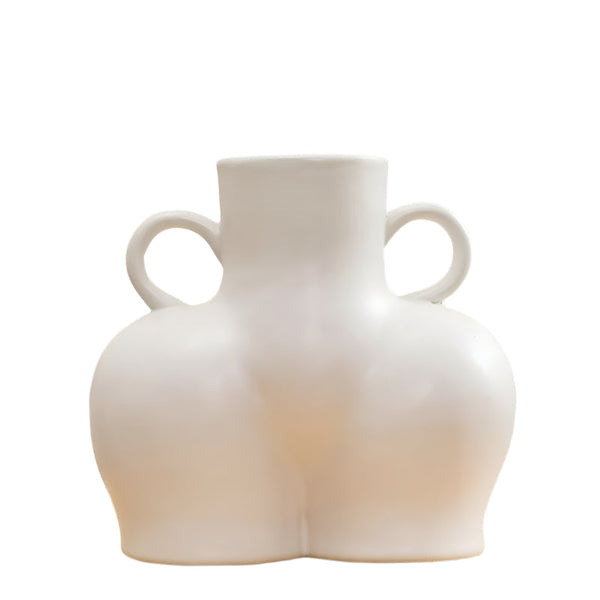 Large Matte White Ceramic Flower Vase For Modern Home Decoration Vases