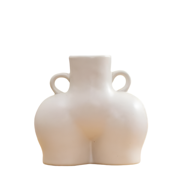 Small Matte White Ceramic Flower Vase For Home Decor Vases