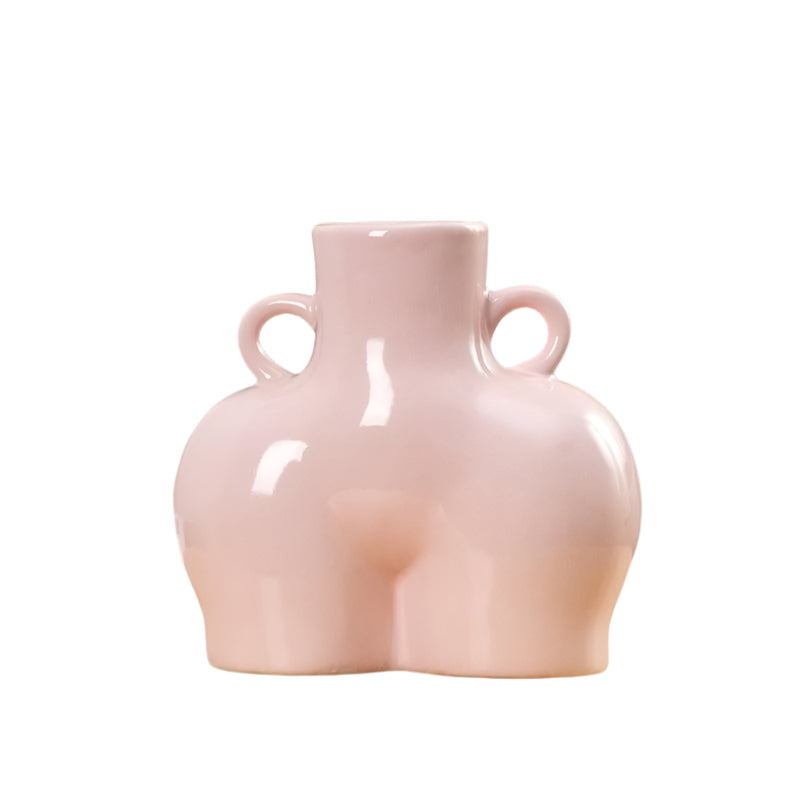 Small Bright Pink Ceramic Flower Vase For Home Decor And Interior Design Vases