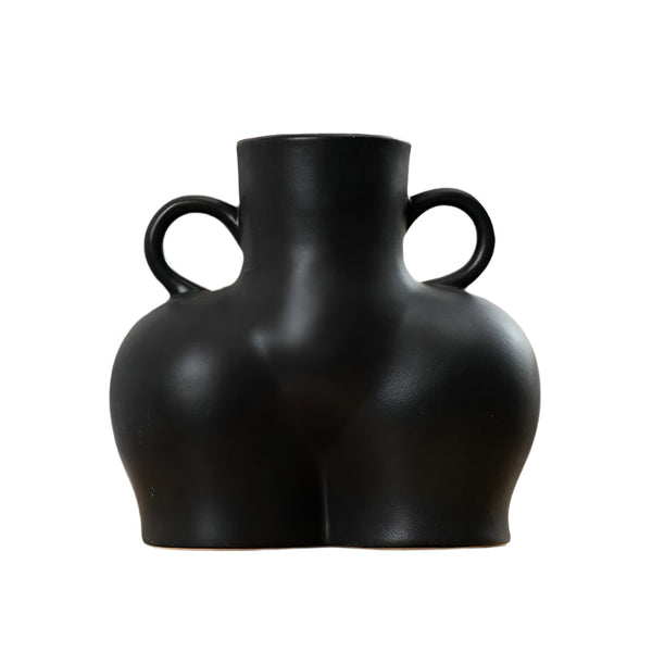 Large Matte Black Ceramic Vase For Home Decor And Dried Flower Arrangements Vases